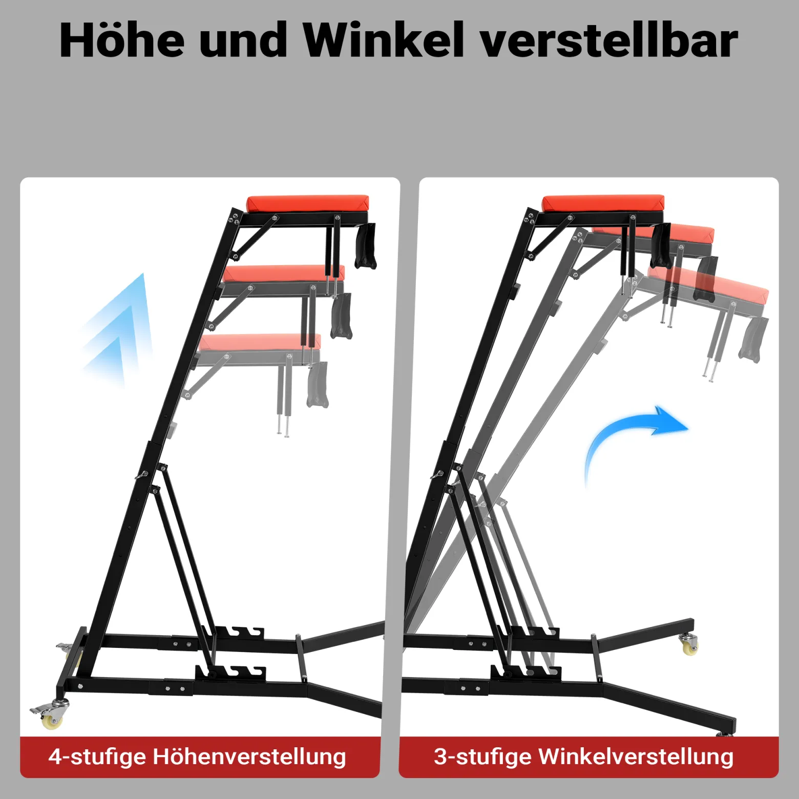 Wiltec Montagerollbrett Automotive Topside Creeper 150 kg höhenverstellbare Montagehilfe mit Leiter