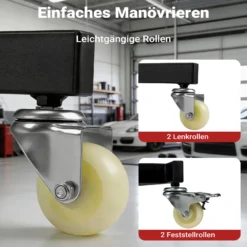 Wiltec Montagerollbrett Automotive Topside Creeper 180 kg höhenverstellbare Montagehilfe mit Leiter