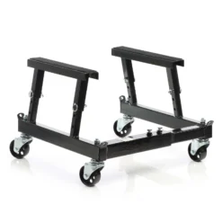 Wiltec Montageständer für Motorrad und ATV mit Rädern bis zu 680kg mit 300–380mm Arbeitshöhe für Hebebühnen, Montagebock