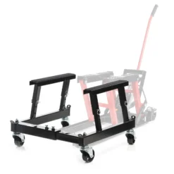 Wiltec Montageständer für Motorrad und ATV mit Rädern bis zu 680kg mit 300–380mm Arbeitshöhe für Hebebühnen, Montagebock