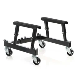 Wiltec Montageständer für Motorrad und ATV mit Rädern bis zu 680kg mit 300–380mm Arbeitshöhe für Hebebühnen, Montagebock
