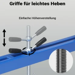 Wiltec Motorbrücke bis zu 500kg Kotflügeltraverse zur Reparatur an Motoren Motorhalter, Motorheber