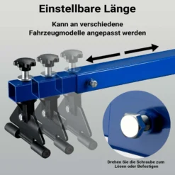 Wiltec Motorbrücke bis zu 300 kg Kotflügeltraverse 111-179 x 23 x 35 cm, Motorhalter für Reparaturen an Motoren, Motorheber für Auto, Hebekran aus Stahl