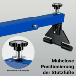Wiltec Motorbrücke bis zu 300 kg Kotflügeltraverse 111-179 x 23 x 35 cm, Motorhalter für Reparaturen an Motoren, Motorheber für Auto, Hebekran aus Stahl