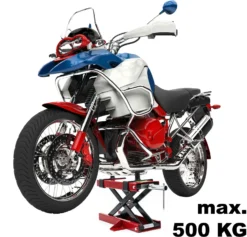 Wiltec Motorradheber für bis zu 500kg mit 150-480mm Arbeitshöhe, Hebebühne für Motorrad, ATV und Quad Montagebock für Reparaturen