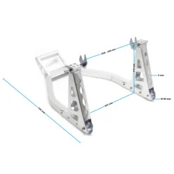 Wiltec Motorradständer für 245-360 mm Hinterrad, bis 317 kg, Motorradheber aus Aluminium, als Montageständer und zur Lagerung