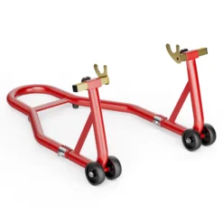 Wiltec Motorradständer hinten für 200-340 mm Reifen, 370 x 325 mm, als Montagehilfe aus Stahl für Hinterrad, Motorradheber bis 450 kg