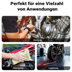 Wiltec Motorradständer hinten für 200-340 mm Reifen, 370 x 325 mm, als Montagehilfe aus Stahl für Hinterrad, Motorradheber bis 450 kg