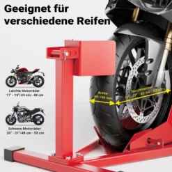 Wiltec Motorradständer vorne für 17-21