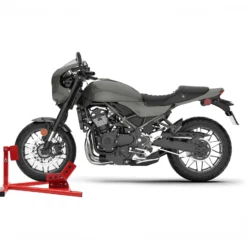 Wiltec Motorradständer vorne für 13-17" 90-130 mm Reifen, 605 x 480 x 330 mm, als Montagehilfe aus Stahl für Vorderrad, Motorradheber