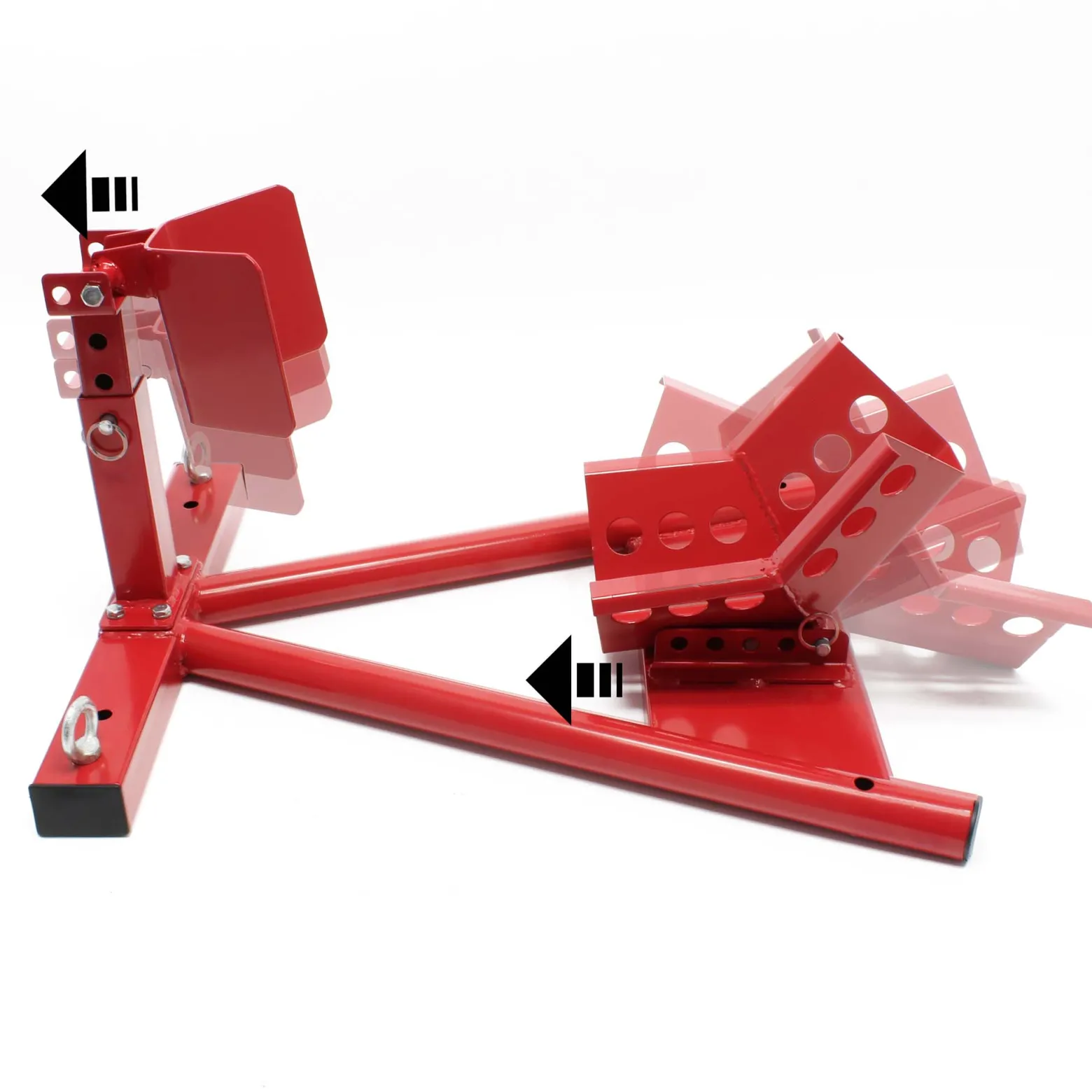 Wiltec Motorradständer vorne für 13-17" 90-130 mm Reifen, 605 x 480 x 330 mm, als Montagehilfe aus Stahl für Vorderrad, Motorradheber