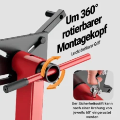 Wiltec Motorständer bis 680 kg, Motorheber mit 360° Lenkrollen, Getriebeheber mit Montagekopf drehbar, Getriebehalter klappbar, robuste Motorhalterung
