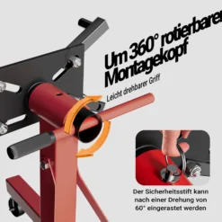 Wiltec Motorständer bis zu 900kg aus lackiertem Stahl mit Rollen Motorheber, Getriebeheber, Getriebehalter