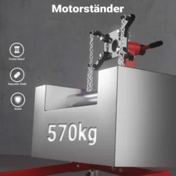 Wiltec Motorständer bis zu 570kg aus lackiertem Stahl mit Rollen Motorheber, Getriebeheber, Getriebehalter