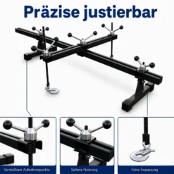 Wiltec Motortraverse Motorhalter 500 kg mit Querträger, verstellbare Motorbrücke 400–1400 mm, Motorstütze für Motor und Getriebe