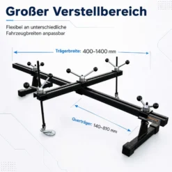 Wiltec Motortraverse Motorhalter 500 kg mit Querträger, verstellbare Motorbrücke 400–1400 mm, Motorstütze für Motor und Getriebe