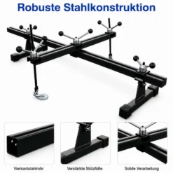 Wiltec Motortraverse Motorhalter 500 kg mit Querträger, verstellbare Motorbrücke 400–1400 mm, Motorstütze für Motor und Getriebe