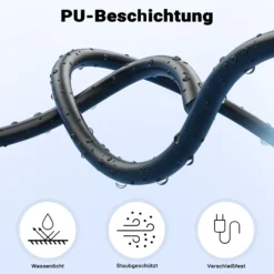 Wiltec 3 m Spiralkabel 13-polig auf 13-polig, Anhängerkabel Verlängerung mit Kunststoffstecker und Buchse, flexibles Kabel für Anhänger, PKW und Transporter