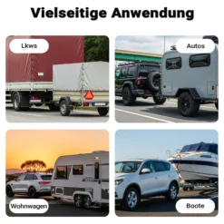 Wiltec 3 m Spiralkabel 13-polig auf 13-polig, Anhängerkabel Verlängerung mit Kunststoffstecker und Buchse, flexibles Kabel für Anhänger, PKW und Transporter