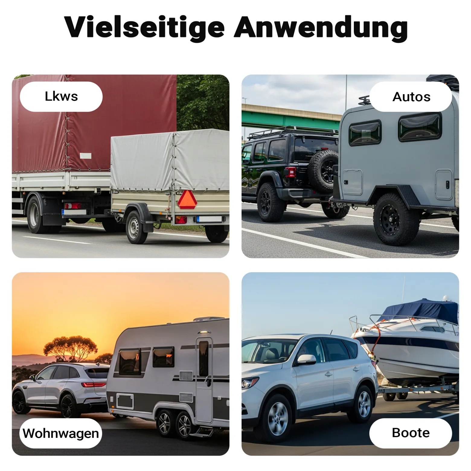 Wiltec 3 m Spiralkabel 13-polig auf 13-polig, Anhängerkabel Verlängerung mit Kunststoffstecker und Buchse, flexibles Kabel für Anhänger, PKW und Transporter