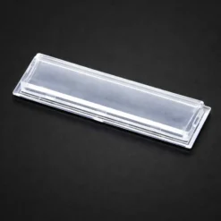 Wiltec Namensschild Abdeckung für Briefkasten mit Stanzmaß 69,1 x 17,2 mm für 73 x 21 mm Namensschild, Ersatzteil für Standbriefkasten und Wandbriefkasten