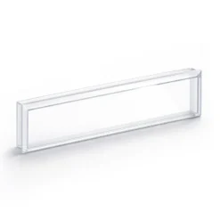 Wiltec Namensschild Abdeckung für Briefkasten mit Stanzmaß 69,1 x 17,2 mm für 73 x 21 mm Namensschild, Ersatzteil für Standbriefkasten und Wandbriefkasten