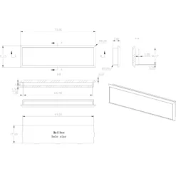 Wiltec Namensschild Abdeckung für Briefkasten mit Stanzmaß 69,1 x 17,2 mm für 73 x 21 mm Namensschild, Ersatzteil für Standbriefkasten und Wandbriefkasten