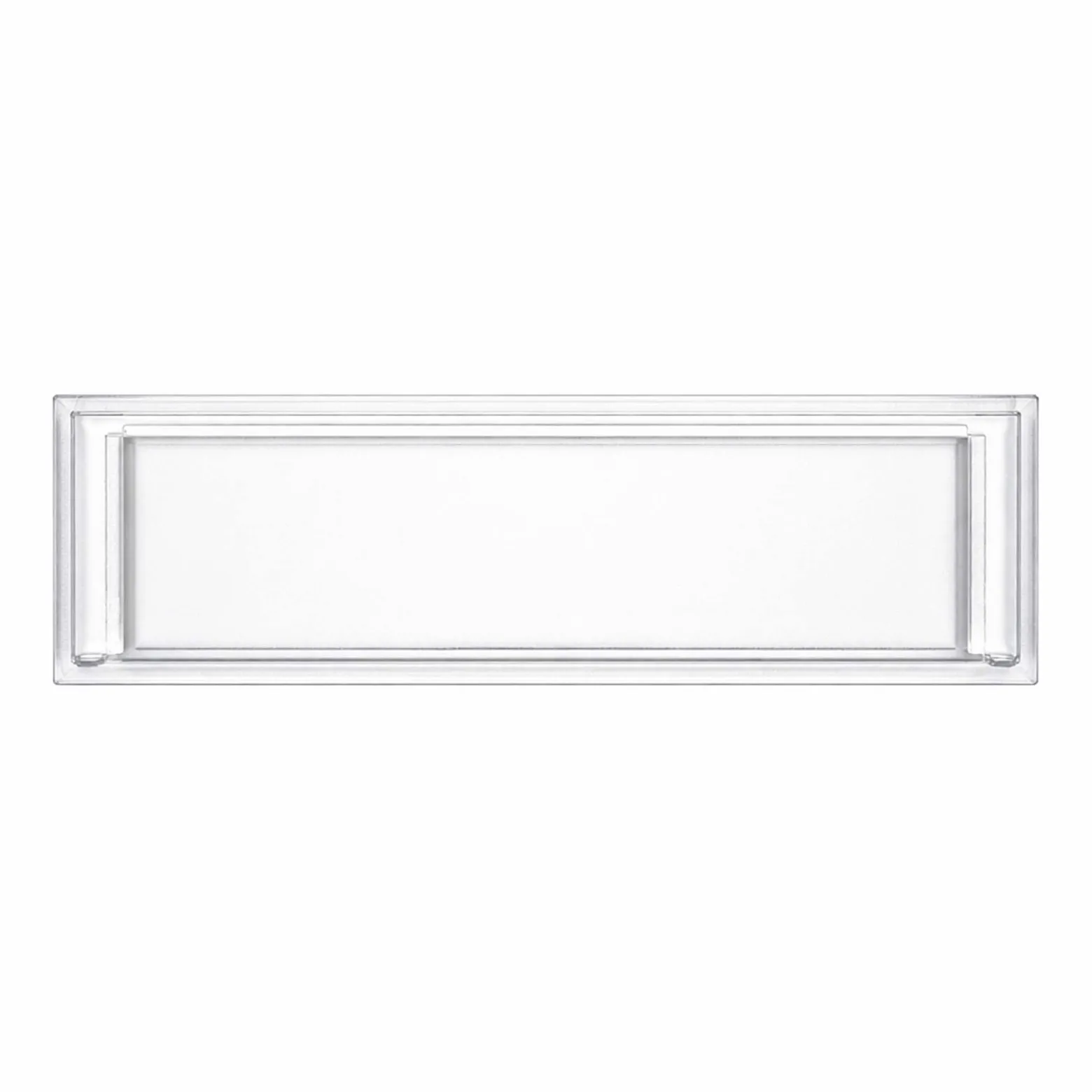 Wiltec Namensschild Abdeckung für Briefkasten mit Stanzmaß 89,4 x 24,5 mm für 92,3 x 28,4 mm Namensschild, Ersatzteil für Standbriefkasten und Wandbriefkasten