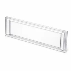 Wiltec Namensschild Abdeckung für Briefkasten mit Stanzmaß 89,4 x 24,5 mm für 92,3 x 28,4 mm Namensschild, Ersatzteil für Standbriefkasten und Wandbriefkasten