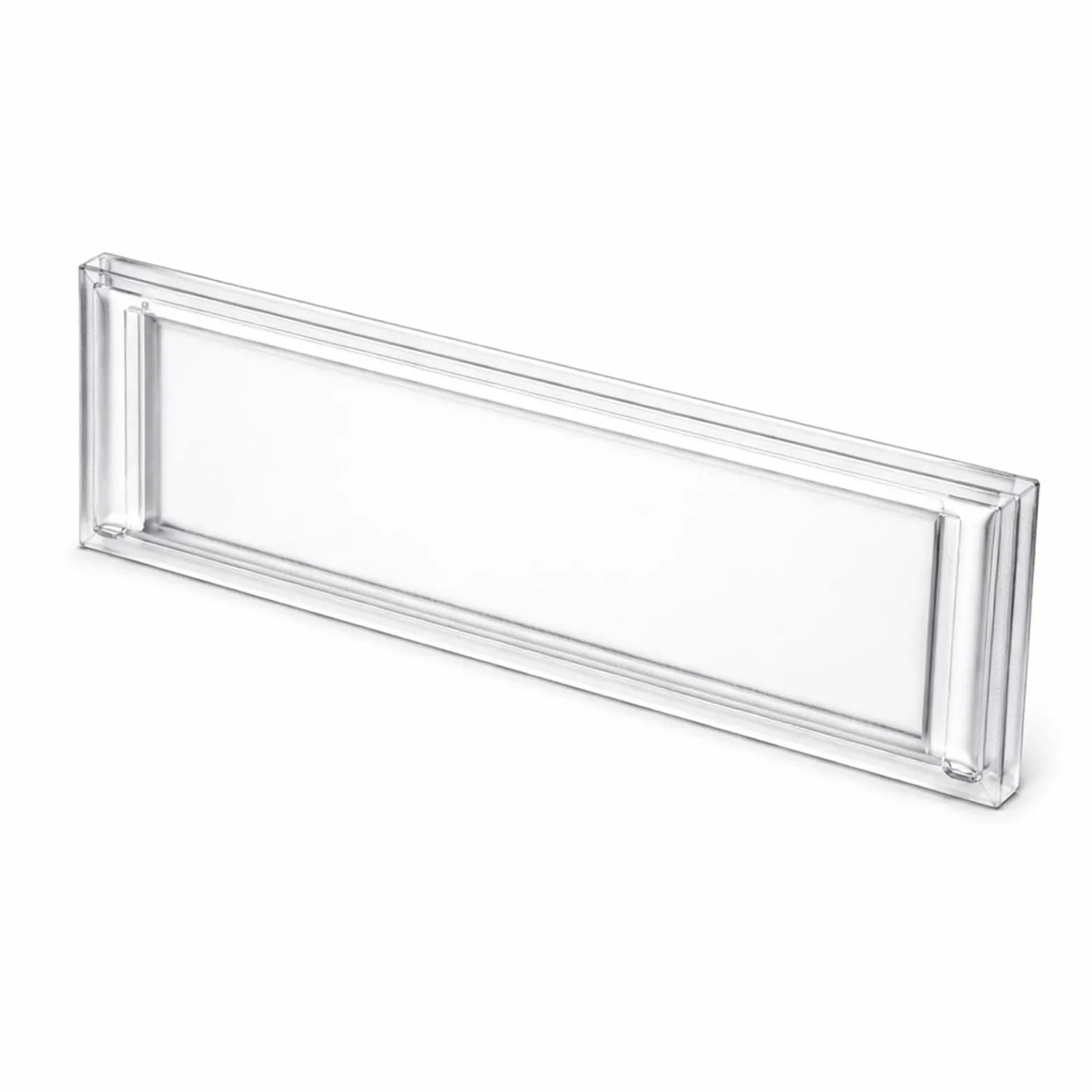 Wiltec Namensschild Abdeckung für Briefkasten mit Stanzmaß 89,4 x 24,5 mm für 92,3 x 28,4 mm Namensschild, Ersatzteil für Standbriefkasten und Wandbriefkasten