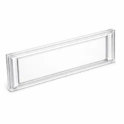Wiltec Namensschild Abdeckung für Briefkasten mit Stanzmaß 89,4 x 24,5 mm für 92,3 x 28,4 mm Namensschild, Ersatzteil für Standbriefkasten und Wandbriefkasten