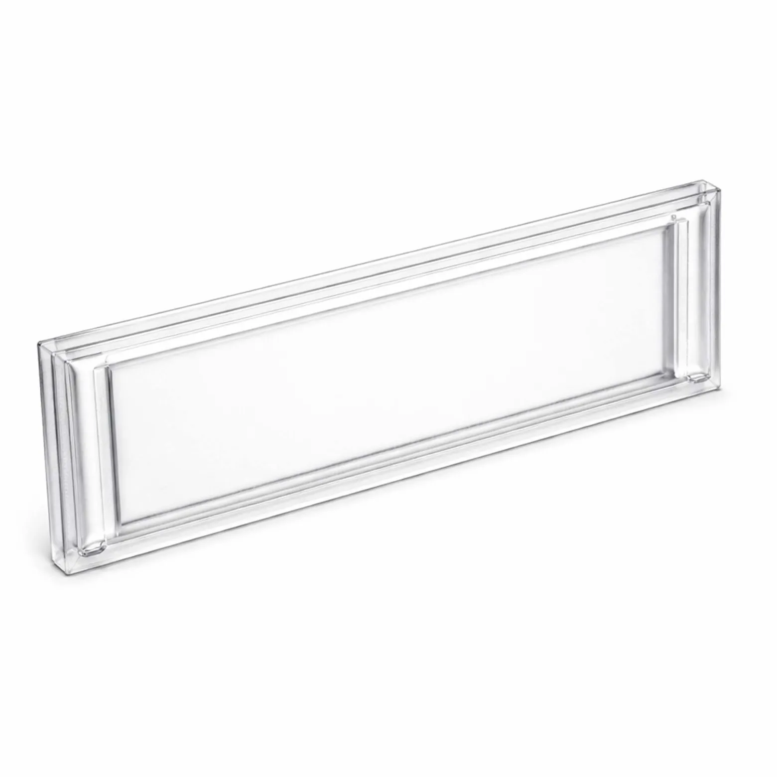 Wiltec Namensschild Abdeckung für Briefkasten mit Stanzmaß 89,4 x 24,5 mm für 92,3 x 28,4 mm Namensschild, Ersatzteil für Standbriefkasten und Wandbriefkasten