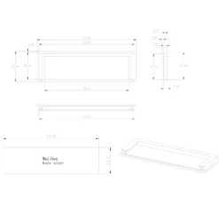 Wiltec Namensschild Abdeckung für Briefkasten mit Stanzmaß 89,4 x 24,5 mm für 92,3 x 28,4 mm Namensschild, Ersatzteil für Standbriefkasten und Wandbriefkasten