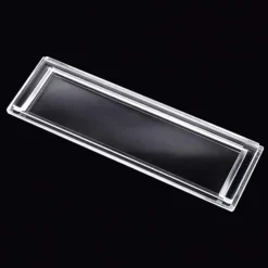 Wiltec Namensschild Abdeckung für Briefkasten mit Stanzmaß 89,4 x 24,5 mm für 92,3 x 28,4 mm Namensschild, Ersatzteil für Standbriefkasten und Wandbriefkasten