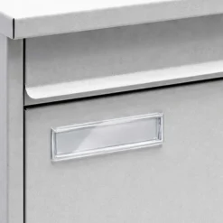 Wiltec Namensschild Abdeckung für Briefkasten mit Stanzmaß 69,3 x 24,7 mm für 71,5 x 27 mm Namensschild, Ersatzteil für Standbriefkasten und Wandbriefkasten