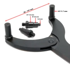 Wiltec Nockenwellenrad Gegenhalter, 415 mm lang, für 30-45 mm Nockenwellenräder, Wechsel Werkzeug für Zahnriemenwechsel und Nockenwelle