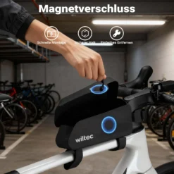 Wiltec Oberrohrtasche Fahrrad, Rahmentasche für Rennrad und Gravel, Fahrradtasche mit Magnetverschluss, Bikepacking-Rahmentasche wasserdicht, robuste Frame Bag