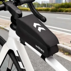 Wiltec Oberrohrtasche Fahrrad, Rahmentasche für Rennrad und Gravel, Fahrradtasche mit Magnetverschluss, Bikepacking-Rahmentasche wasserdicht, robuste Frame Bag