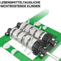 Wiltec Obstmühle mit 7L Trichter und Handkurbel Obsthäcksler leicht zu reinigen für Saftpresse Obstpresse zur Herstellung von Saft Würze oder Most