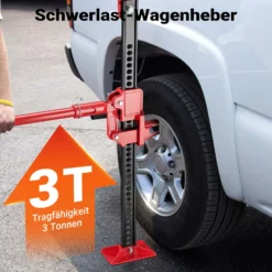 Wiltec Offroad Wagenheber mit 3000 kg Tragkraft 20 Zoll, Farm Jack mit Hubhöhe 125–400 mm für Geländewagen, SUV, ATV und Anhänger