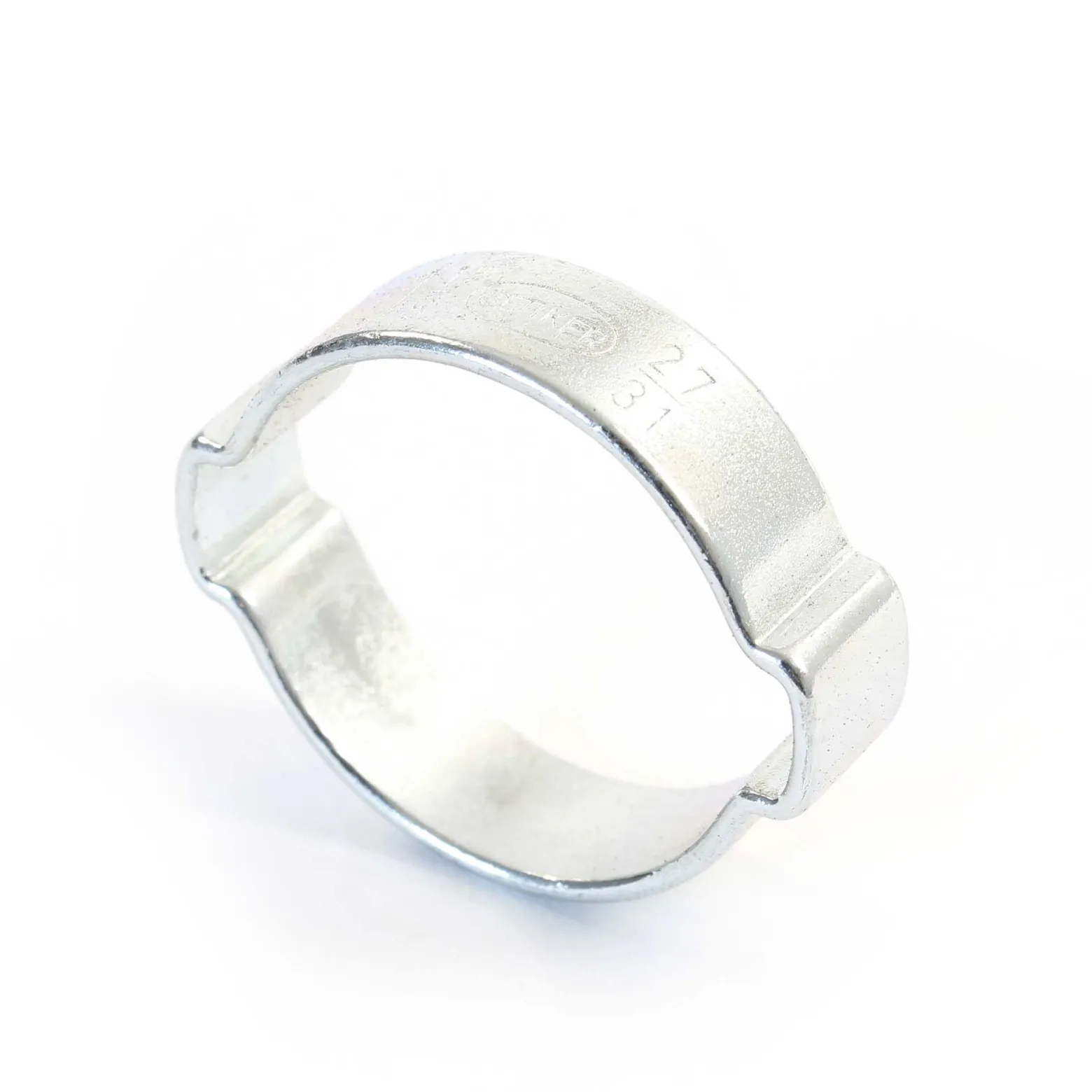 Wiltec 2-Ohr-Klemme 1 1/8" 27-31mm Ohrklemme verzinkt B10 für Schläuche Klemmschelle