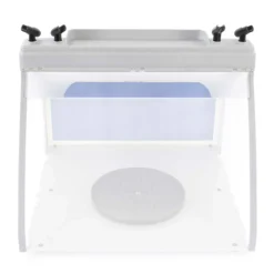 Wiltec Paint Station für Airbrushabsauganlage, Ablage für Farben, 4 Halterungen für Airbrushpistolen, Aufsatz für Airbrush Absauganlage