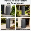 Wiltec Paketkasten Anthrazit 460 x 450 x 1400 mm, Paketbox Zuhause, private Paketannahme passend für Pakete der Größe S und L, Standbriefkasten