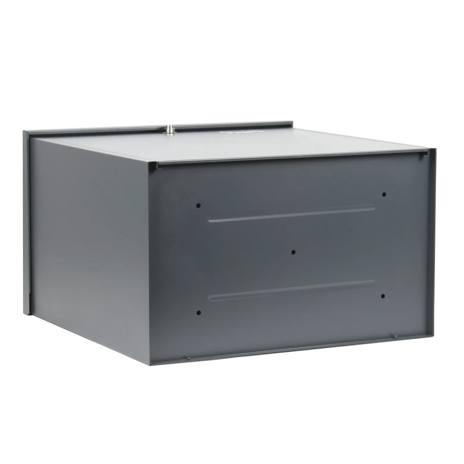 Wiltec Paketkasten grau 508 x 315 x 500 mm, Paketbox Zuhause, private Paketannahme passend für Pakete und Päckchen, Standbriefkasten Wandbriefkasten Stahl