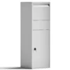 Wiltec Paketkasten silberfarben 460 x 450 x 1400 mm, Paketbox Zuhause, private Paketannahme passend für Pakete der Größe S und L, Standbriefkasten