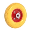 Wiltec Pannensicheres PU Rad 2.80/2.50-4 60 x 230 mm 90 kg, Polyurethan Vollgummi Schubkarren Komplettrad mit Stahlfelge, Schubkarrenrad pannensicher