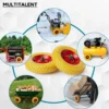 Wiltec Pannensicheres PU Rad 4.8/4.00-8 90 x 390 mm 160 kg, Polyurethan Vollgummi Schubkarren Komplettrad mit Steckachse, Schubkarrenrad pannensicher