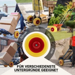 Wiltec Pannensicheres PU Rad 4.8/4.00-8 90 x 392 mm 180 kg, Polyurethan Vollgummi Schubkarren Komplettrad mit Stahlfelge, Schubkarrenrad pannensicher