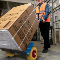 Wiltec Pannensicheres PU Rad 3.00-4 75 x 260 mm 105 kg, Polyurethan Vollgummi Schubkarren Komplettrad mit Steckachse, Schubkarrenrad pannensicher