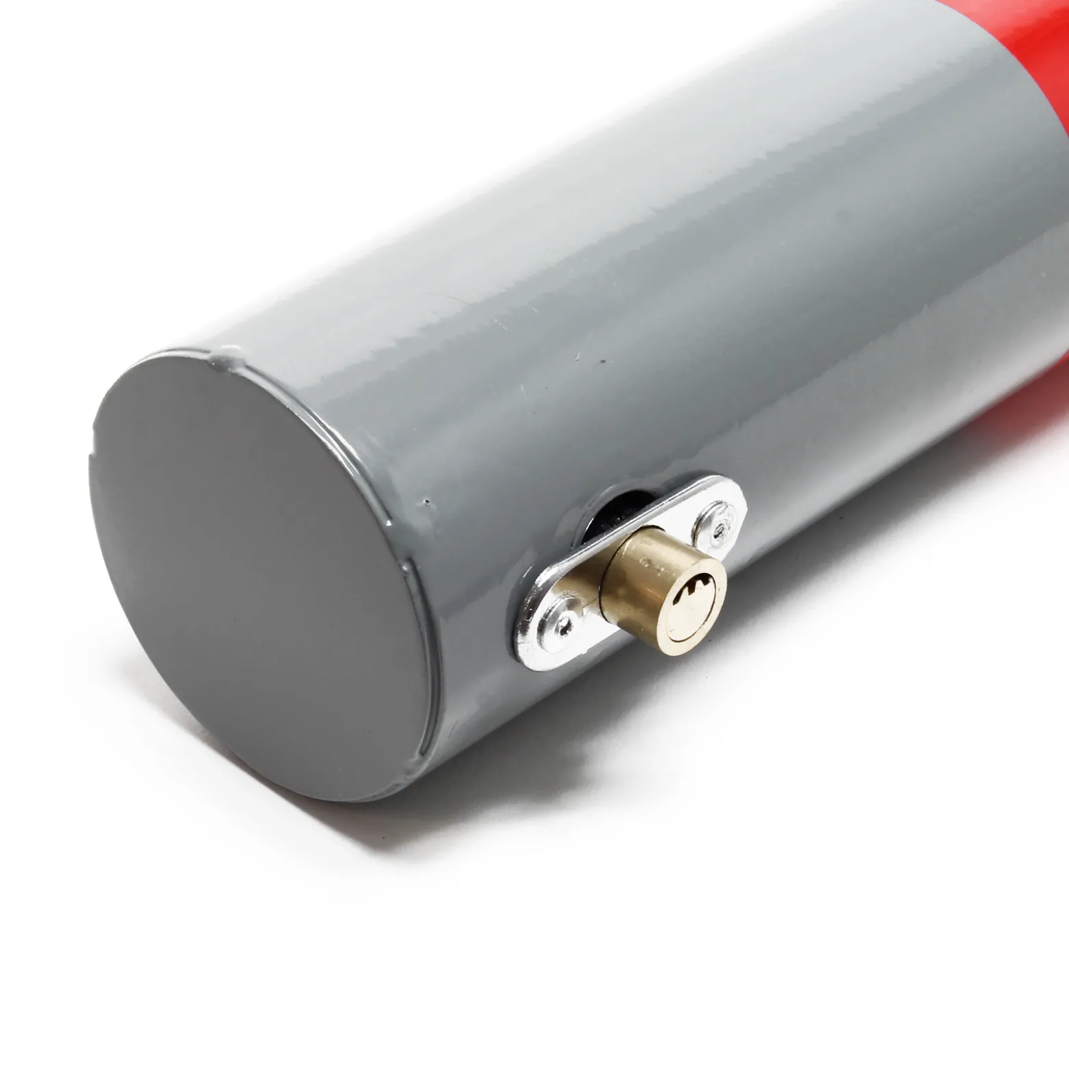 Wiltec Parkpfosten 705 x 75 mm, Parkplatzsperre klappbar rund, Absperrpfosten aus Stahl, Parkpfosten, Poller